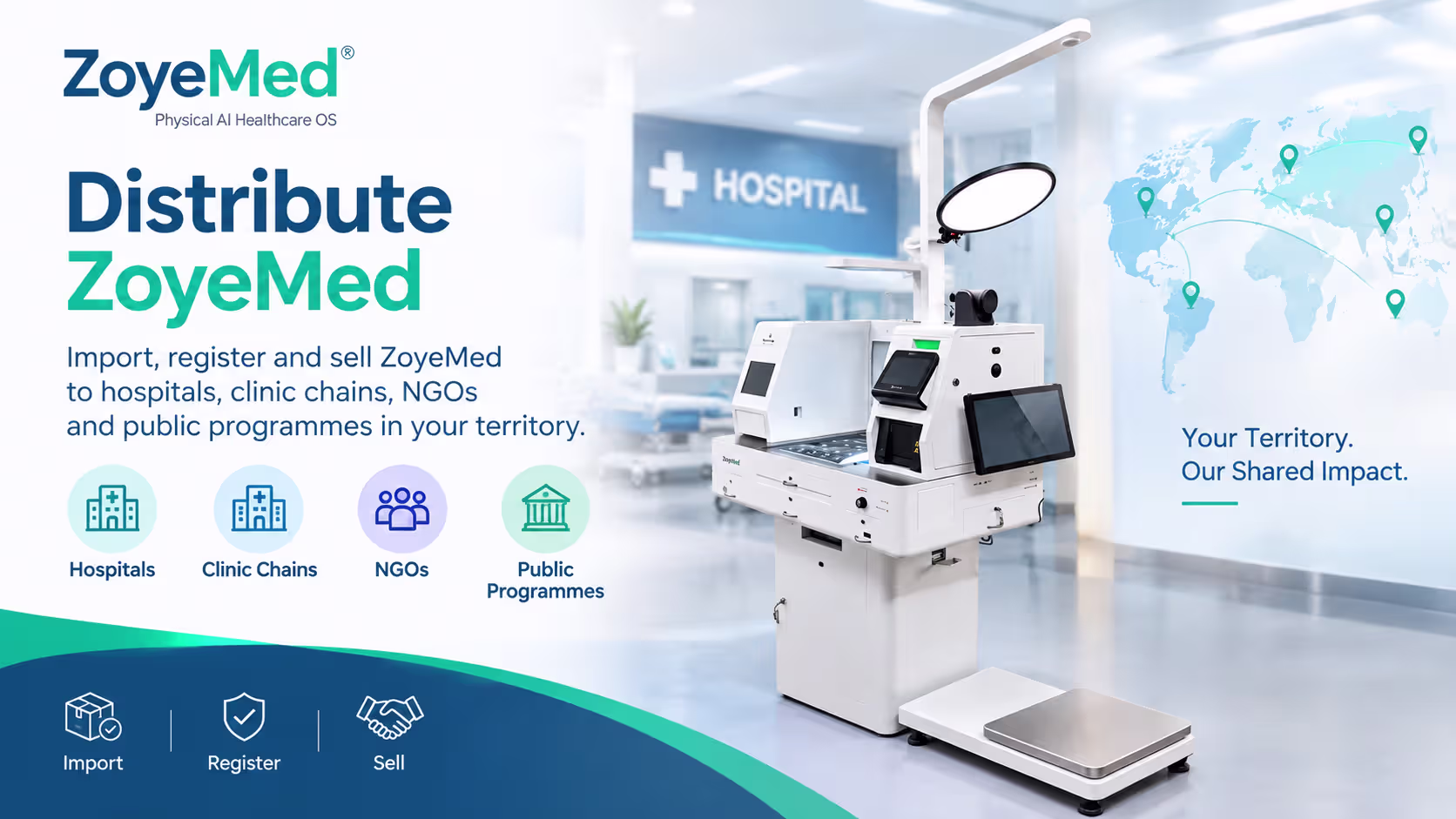 Distribute: demo or training with a hospital team